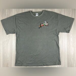 VTG Looney Tunes Warner Bros Studio T Shirt Embroidered Pocket Tee Mens XXXL 00s